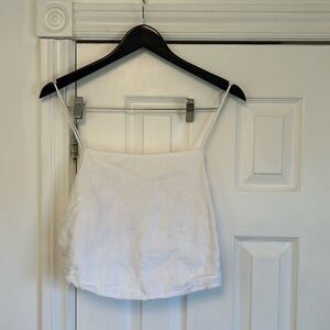 H&M White Linen Top
